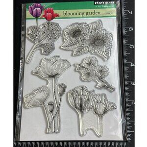 Penny Black Blooming Garden Clear Cling Stamp Set 30-155